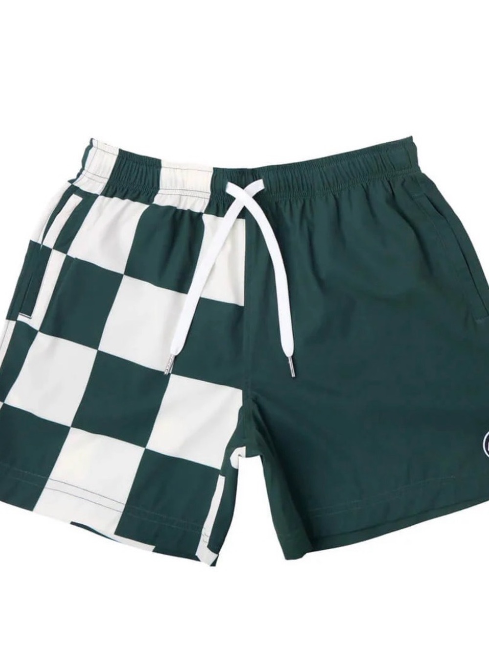 Cove Green & White Checkered Shorts